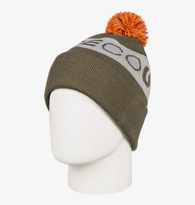 dcshoes, Chester - Gorro con Pompón para Hombre, OLIVE NIGHT (crh0) 0 Chester - Gorro con Pompón para Hombre Marron EDYHA03097 DC Shoes