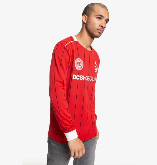 dcshoes, Emmonsdale - Long Sleeve Football Jersey for Men, RACING RED (rqr0) 0 Emmonsdale - Long Sleeve Football Jersey for Men Red EDYKT03470 DC Shoes