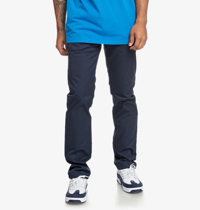 dcshoes, Worker - Chinos de corte ajustado para Hombre, BLACK IRIS (btl0) 0 Worker - Chinos de corte ajustado para Hombre Azul EDYNP03135 DC Shoes
