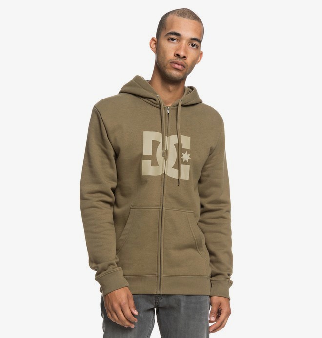 dcshoes, Star - Sweat à capuche zippé pour Homme, BURNT OLIVE (gpz0) 0 Star - Sweat à capuche zippé pour Homme Vert EDYSF03173 DC Shoes