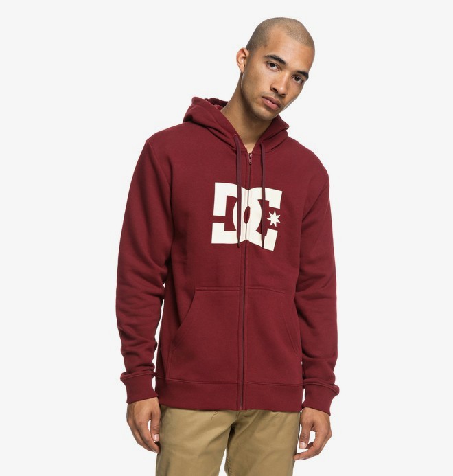 dcshoes, Star - Sweat à capuche zippé pour Homme, CABERNET (rzf0) 0 Star - Sweat à capuche zippé pour Homme Rouge EDYSF03173 DC Shoes