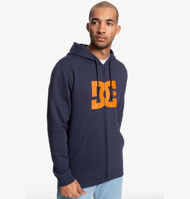 dcshoes, Star - Sweat à capuche zippé pour Homme, BLACK IRIS/ORANGE POPSICLE (xbnb) 0 Star - Sweat à capuche zippé pour Homme Bleu EDYSF03173 DC Shoes