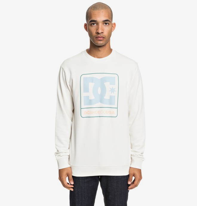 dcshoes, Cloudly - Sweat pour Homme, SNOW WHITE (wbb0) 0 Cloudly - Sweat pour Homme Blanc EDYSF03192 DC Shoes