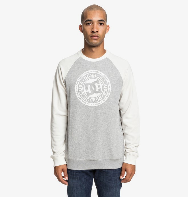 dcshoes, Circle Star - Sudadera para Hombre, SNOW WHITE/ GREY HEATHER (xwws) 0 Circle Star - Sudadera para Hombre Blanco EDYSF03198 DC Shoes