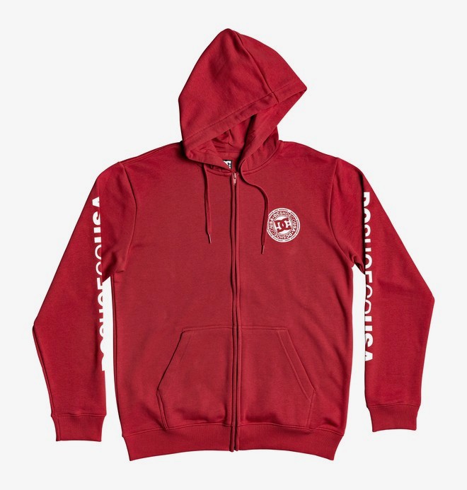dcshoes, Circle Star - Zip-Up Hoodie for Men, CHILI PEPPER/WHITE (xrrw) 0 Circle Star - Zip-Up Hoodie for Men Red EDYSF03216 DC Shoes