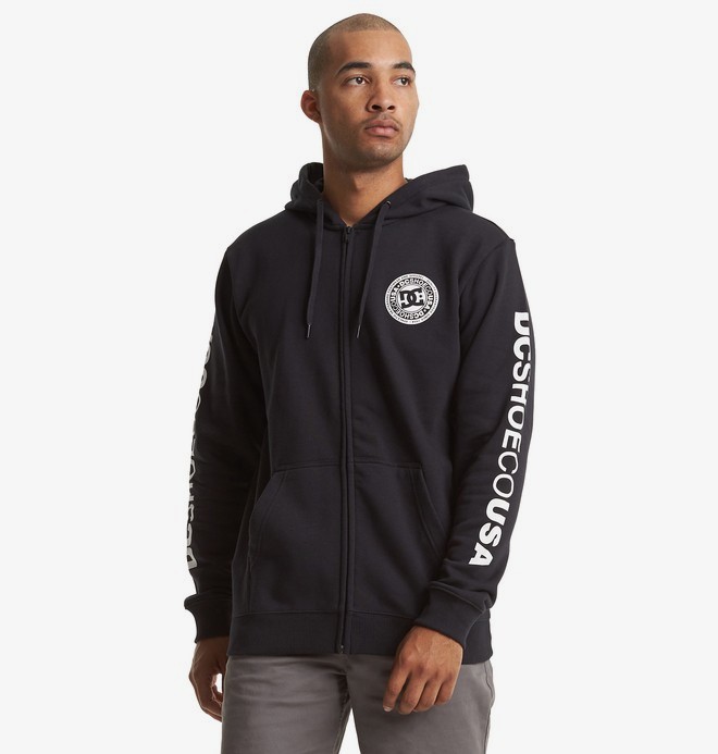 dcshoes, Circle Star - Zip-Up Hoodie for Men, BLACK/WHITE (xbbw) 0 Circle Star - Zip-Up Hoodie for Men Blue EDYSF03216 DC Shoes