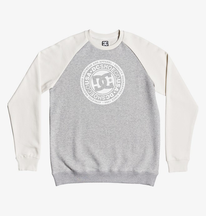 dcshoes, Circle Star - Sweatshirt für Männer, GREY HEATHER/ SNOW WHITE (xkkw) 0 Circle Star - Sweatshirt für Männer Schwarz EDYSF03217 DC Shoes