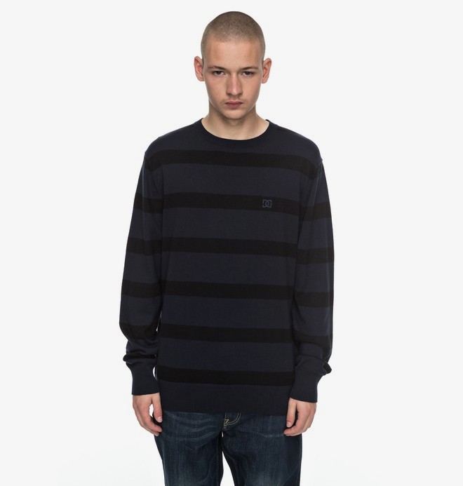 dcshoes, Sabotage Stripe - Pull pour Homme, DARK INDIGO (byj0) 0 Sabotage Stripe - Pull pour Homme Bleu EDYSW03024 DC Shoes