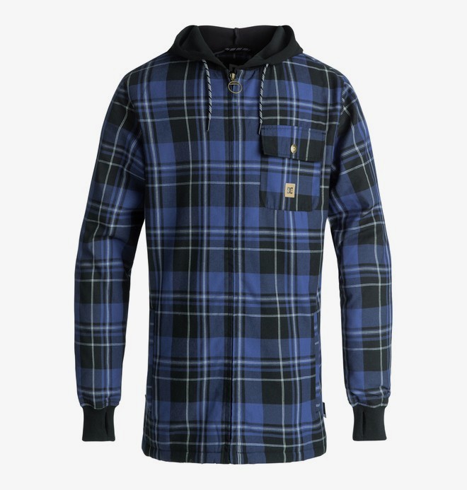 dcshoes, Backwoods - Technical Zip-Up Hoodie for Men, SURF THE WEB MILL PLAID (prm1) 0 Backwoods - Technical Zip-Up Hoodie for Men Purple EDYWT03199 DC Shoes