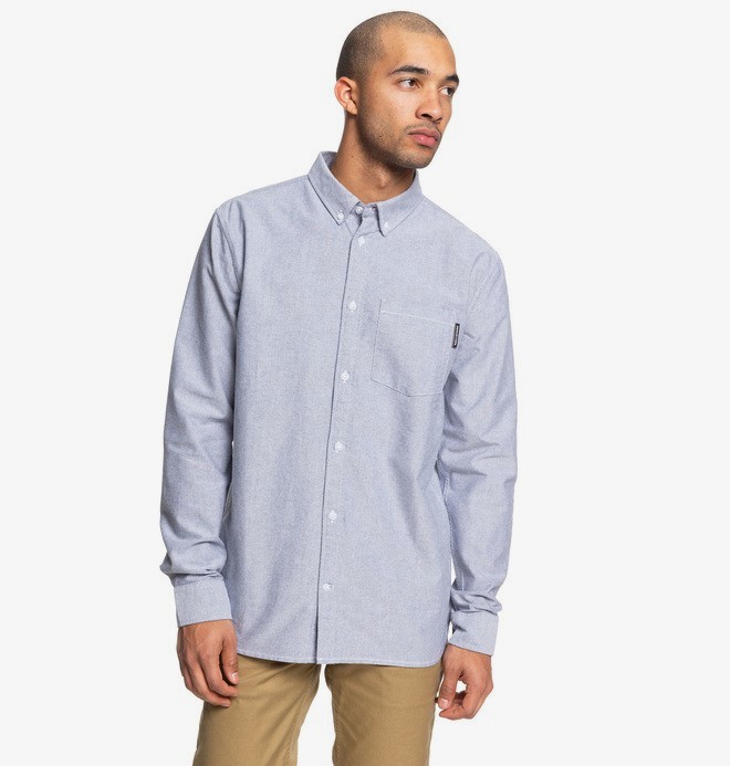 dcshoes, The Oxford - Camisa de Manga Larga para Hombre, BLACK IRIS (btl0) 0 The Oxford - Camisa de Manga Larga para Hombre Azul EDYWT03225 DC Shoes