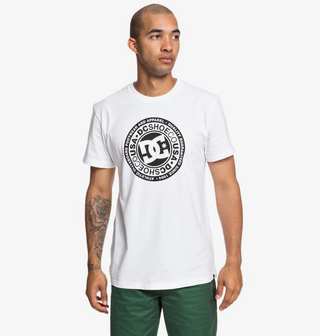 dcshoes, Circle Star - T-shirt pour Homme, SNOW WHITE (wbb0) 0 Circle Star - T-shirt pour Homme Blanc EDYZT03901 DC Shoes