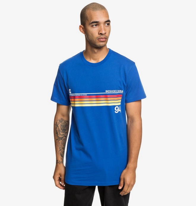 dcshoes, Crasingle - T-Shirt voor Heren, NAUTICAL BLUE (bqr0) 0 Crasingle - T-Shirt voor Heren Blue EDYZT03912 DC Shoes