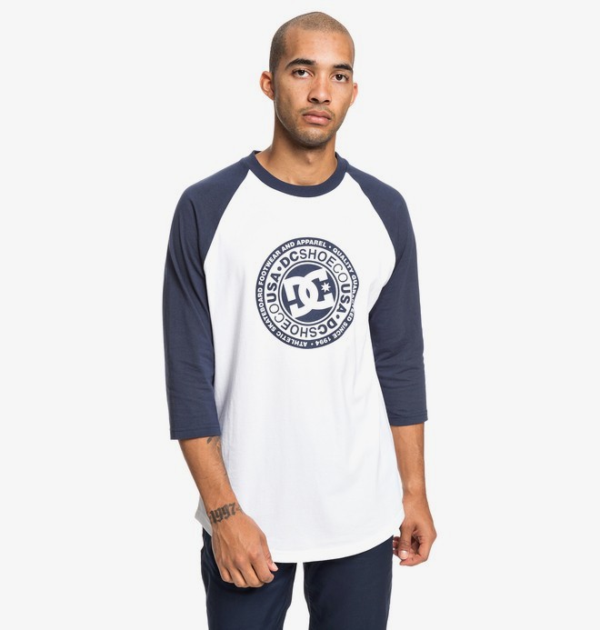 dcshoes, Research - T-shirt manches 3/4 pour Homme, BLACK IRIS/ SNOW WHITE (xbww) 0 Research - T-shirt manches 3/4 pour Homme Bleu EDYZT03918 DC Shoes