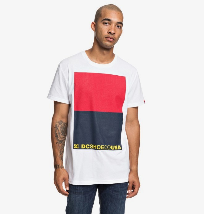 dcshoes, Double Part - T-shirt pour Homme, SNOW WHITE (wbb0) 0 Double Part - T-shirt pour Homme Blanc EDYZT03920 DC Shoes