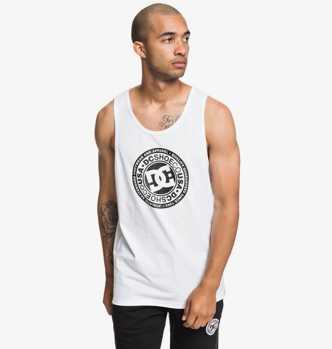 dcshoes, Circle Star - Débardeur pour Homme, SNOW WHITE (wbb0) 0 Circle Star - Débardeur pour Homme Blanc EDYZT03976 DC Shoes