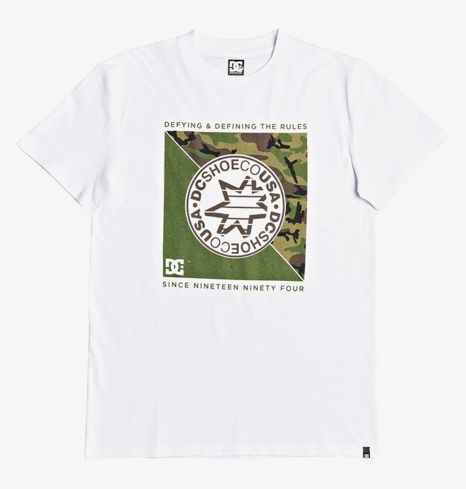 dcshoes, Rules Definition Ss - T-shirt pour Homme, SNOW WHITE (wbb0) 0 Rules Definition Ss - T-shirt pour Homme Blanc EDYZT04028 DC Shoes