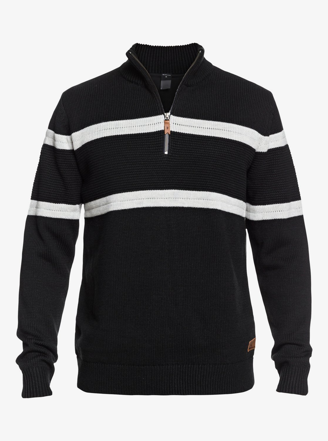 mens half zip black jumper
