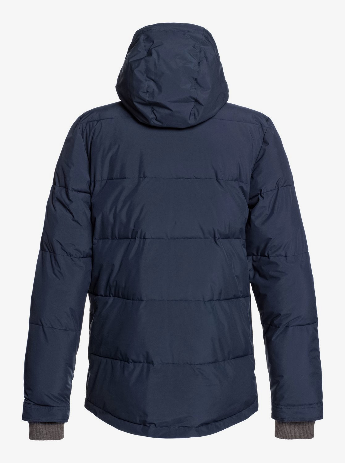 mens navy puffer jacket with hood