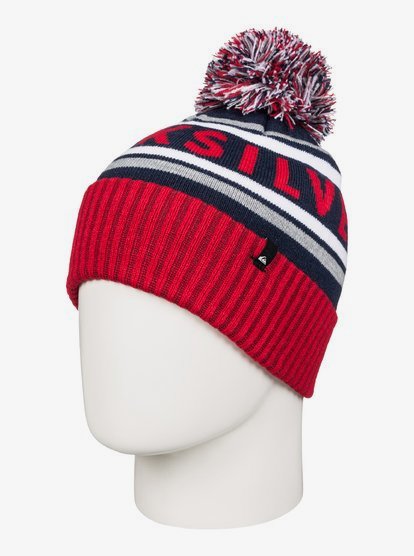 boys red bobble hat