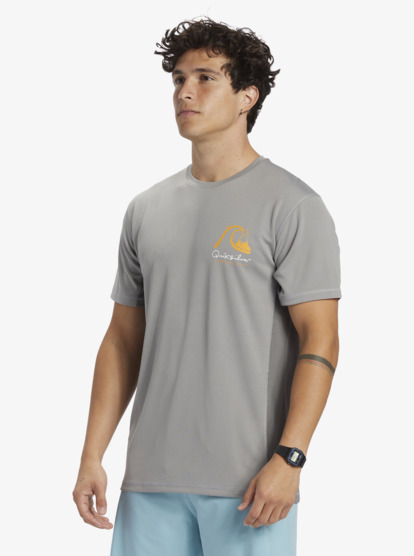 Bamboo Check - Short Sleeve UPF 50 Surf T-Shirt for Men  AQMWR03035