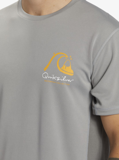 Bamboo Check - Short Sleeve UPF 50 Surf T-Shirt for Men  AQMWR03035