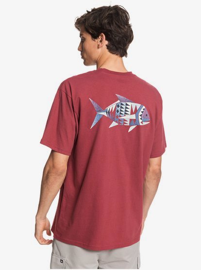 red quiksilver t shirt