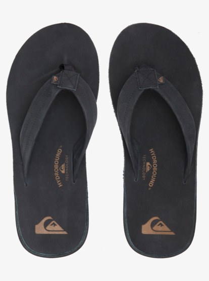 Quiksilver leather sale flip flops