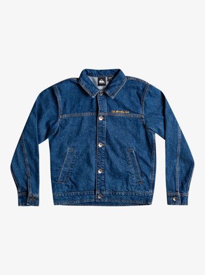 Royal Blue Shirt Style Collar Mens Denim Jacket