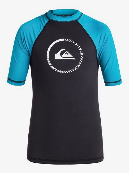 Quiksilver Boys Limited Short Sleeve Youth Rashguard Surf Shirt Rash Guard Shirt