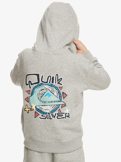Vintage Rising Lines - Zip-Up Hoodie for Boys 2-7  EQKFT03386