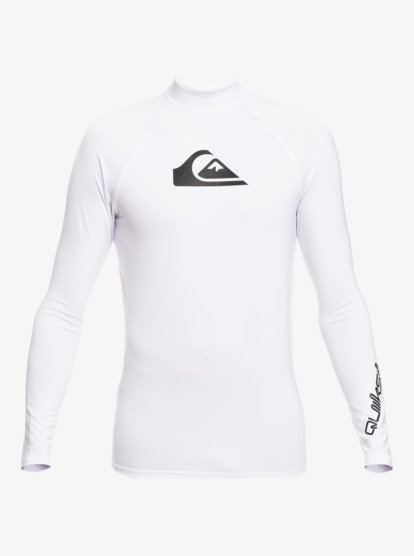 퀵실버 남아용 래쉬가드 Quiksilver Boys 2-7 All Time Long Sleeve UPF 50 Rashguard 195718203017,WHITE wbb0