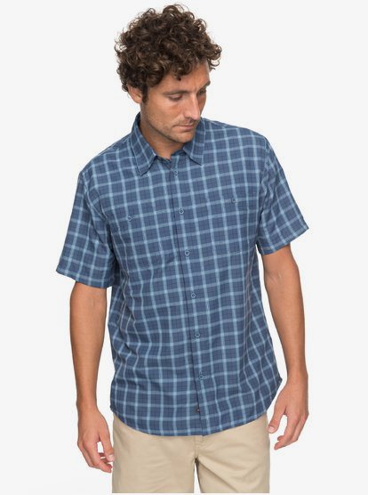 Quiksilver Mens Wake Plaid Button Down Shirt