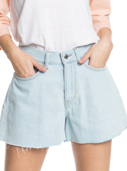 Ladies denim shorts hot sale with elastic waist