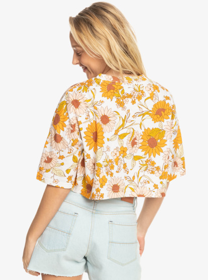 Mysterious Waves - Cropped T-Shirt for Women  EQWKT03148