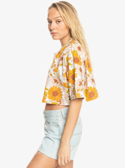 Mysterious Waves - Cropped T-Shirt for Women  EQWKT03148