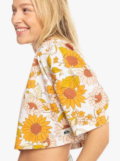Mysterious Waves - Cropped T-Shirt for Women  EQWKT03148