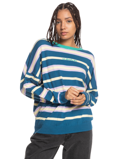 chunky knit cardigan blue