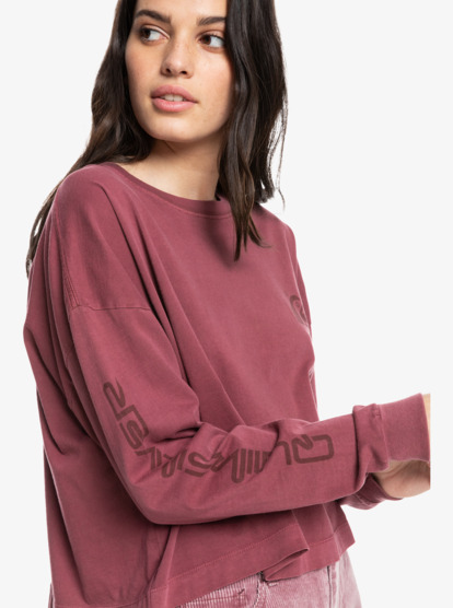 Quiksilver Womens Oversized Crop - Organic Long Sleeve T-Shirt for Women  EQWZT03045