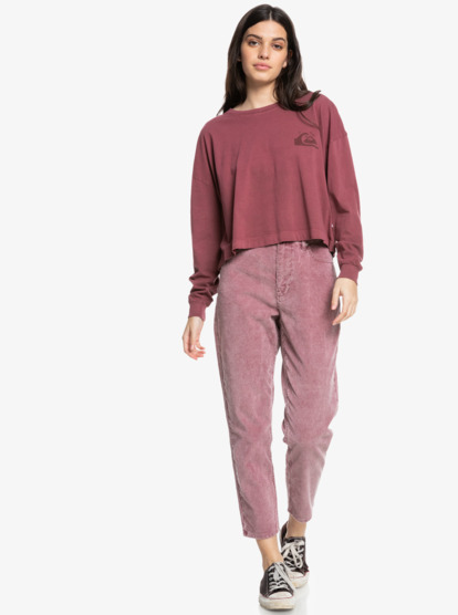 Quiksilver Womens Oversized Crop - Organic Long Sleeve T-Shirt for Women  EQWZT03045