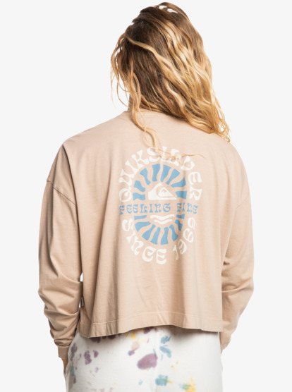 Quiksilver Womens Oversized Crop - Organic Long Sleeve T-Shirt for Women  EQWZT03045