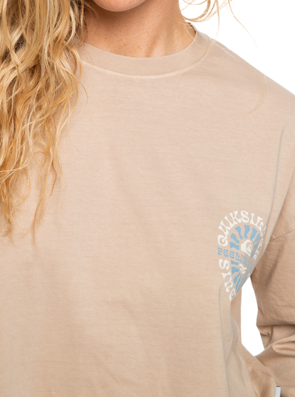 Quiksilver Womens Oversized Crop - Organic Long Sleeve T-Shirt for Women  EQWZT03045