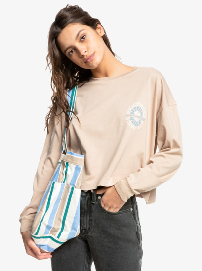 Quiksilver Womens Oversized Crop - Organic Long Sleeve T-Shirt for Women  EQWZT03045
