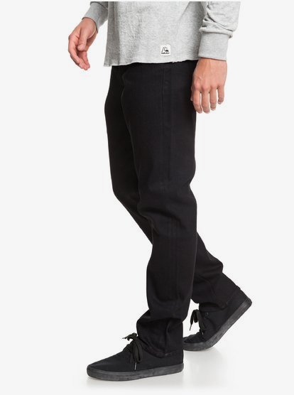 black straight fit jeans mens