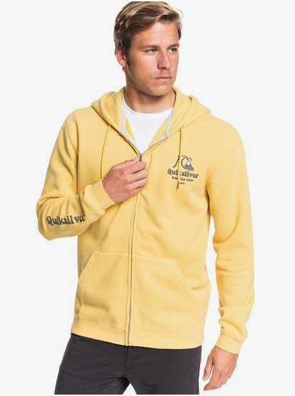 zip up hoodie yellow