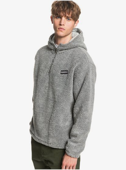 sherpa hoodie mens half zip