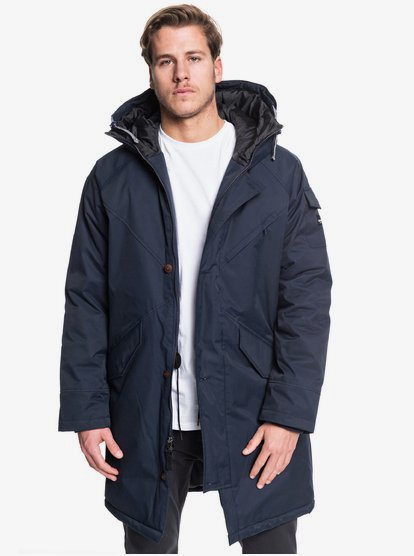 longline hooded jacket men's