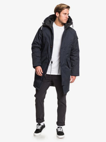 longline hooded jacket men's