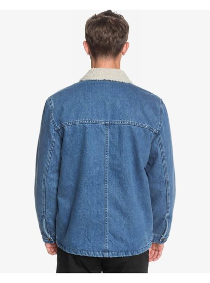 Mens Kolaka Jacket Sherpa-Lined Denim 