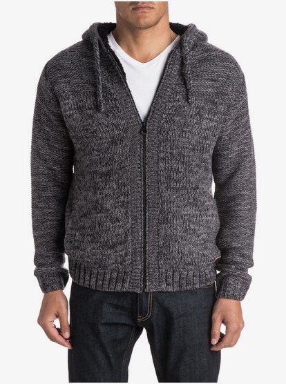 zipper hooded sweater