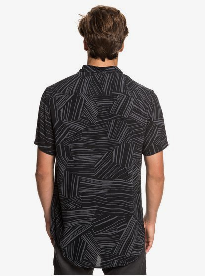 Fluid Geometric Camisa de Manga Corta para Hombre Quiksilver Fluid Geometric Camisa de Manga Corta para